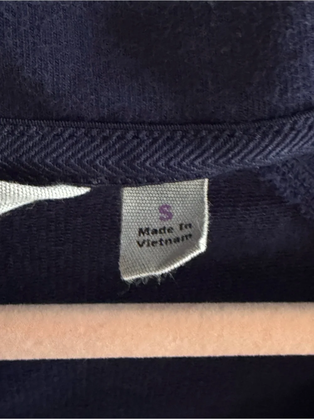 Athleta Navy Long-Sleeve V-Neck Sweatshirt Dress with Zip Pockets